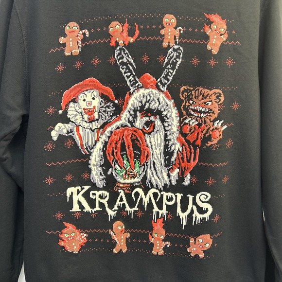 Krampus Ugly Gingerbread Christmas Sweatshirt, Cavity Colors  Mens, Small, Black - Picture 2 of 10